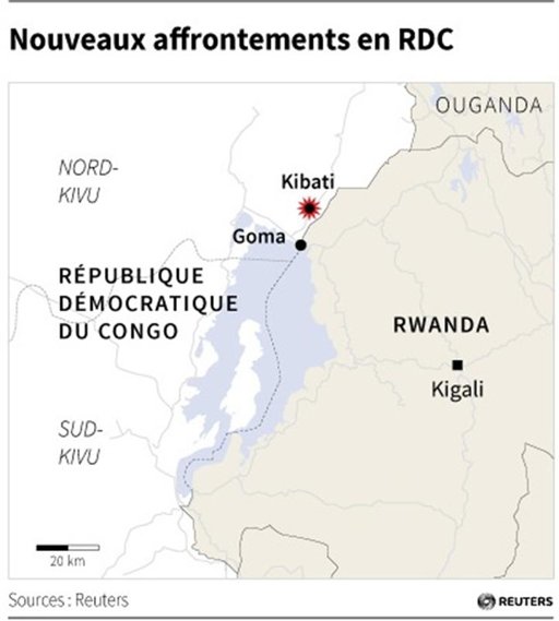 Nouveaux combats entre armée et M23 dans l'est de la RDC