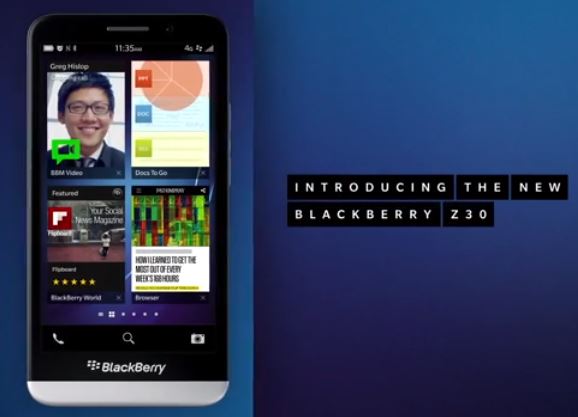 BlackBerry lance son Z30 à écran 5 pouces