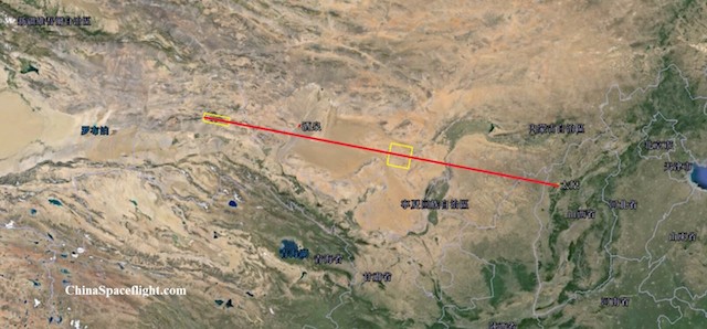 Flight path of the test / China Space Flight / Photo : The Washington Frre Beacon